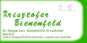 krisztofer bienenfeld business card